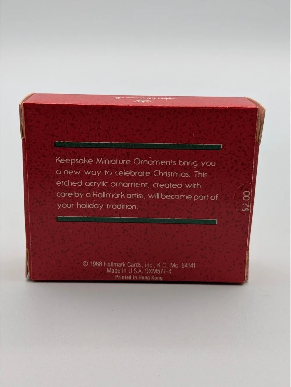 Hallmark Keepsake Love Is Forever Miniature Ornament 1988, New in Box, Acrylic